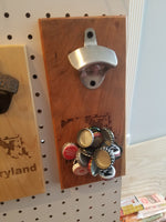 MAGNETIC Bottle Opener - Wall Mounted Bottle Opener - Maryland Crab - Magnetic - Laser Engraved