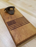 MAGNETIC Bottle Opener - Wall Mounted Bottle Opener - American Flag - USA Flag - Magnetic - Laser Engraved