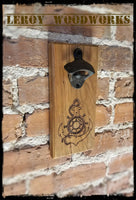 MAGNETIC Bottle Opener - Wall Mounted Bottle Opener - Nautical Anchor - Magnetic - Laser Engraved