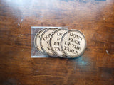 Don't Fuck Up The Table, Set of 4 Cork Coasters, Party Drink Coasters, Funny, Don't Mess Up The Table, Custom, Laser Engraved