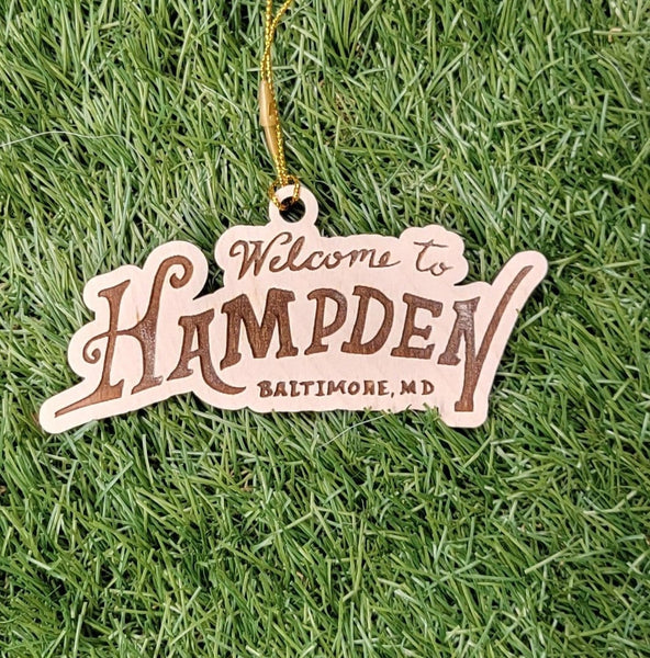 Baltimore Hampden Ornament - Laser Cut - Wooden - Christmas - MADE IN BALTIMORE