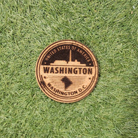 Washington DC Cork Coasters, Laser Engraved, Custom, Man Cave, Personalized, Beer (set of 4)