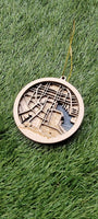 Baltimore 3d Map Ornament - Laser Cut - Wooden - Christmas - MADE IN BALTIMORE